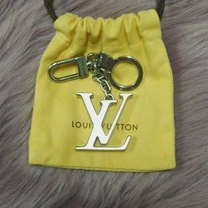 Louis Vuitton Accessories - Authentic Louis Vuitton Silver Classic LV Keychain Louis Vuitton Accessories - Authentic Louis Vuitton Silver Classic LV Keychain